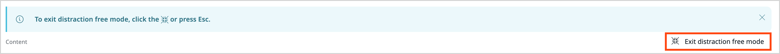 Exit distraction mode
